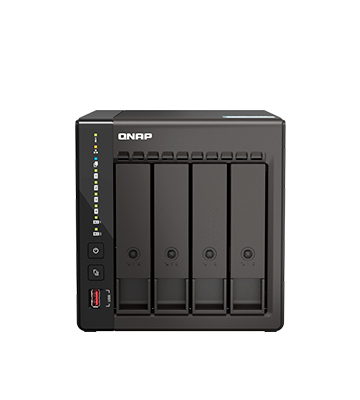 Servidor NAS QNAP de 4 bahías tipo torre, 4-core 2,6 GHz 8GB RAM | TS-453E-8G