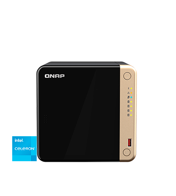 Servidor NAS QNAP de 4 bahías tipo torre, 4-core 2.9GHz 8GB RAM | TS-464-8G