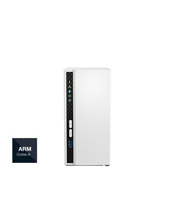 Servidor NAS QNAP de 2 Bahías tipo torre, 4-core 2.0GHz, 2GB RAM | TS-233