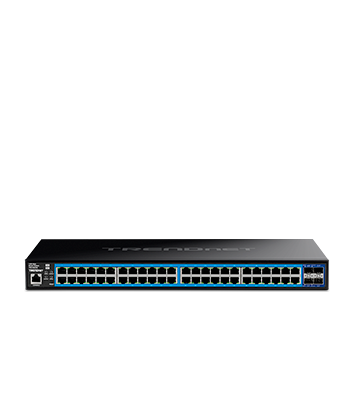 Switch Administrable TRENDnet de 48 puertos gigabit y 4 puertos SFP+ 10G | TEG-3524S