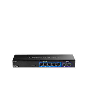 Switch de red TRENDnet de 5 puertos Gigabit y 2 puertos 2.5 | TEG-S327