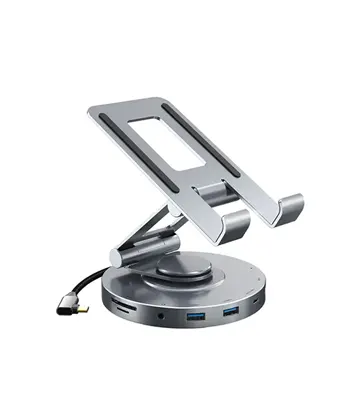 Soporte Hub para Ipad Pro USB-C a HDMI, USB-A, USB-C, SD, TF, PD, Audio 3.5mm - CABLETIME | CB02G
