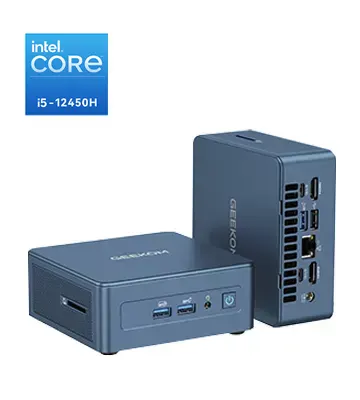 Mini PC GEEKOM con Intel® Core i5-12450H, Win Pro 11 , 16GB RAM + 512GB SSD | Mini IT12