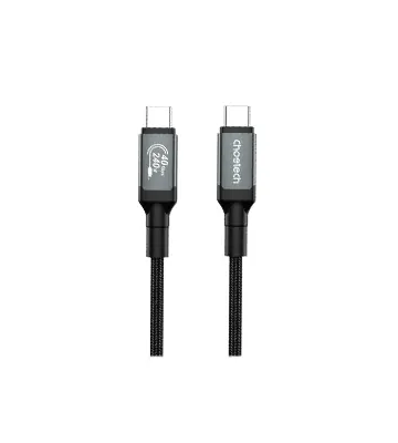 Cable USB-C 4 Gen3 de 240W, 8K 60Hz, Negro-Gris de 1.20M - CHOETECH | XCC-1040-GY