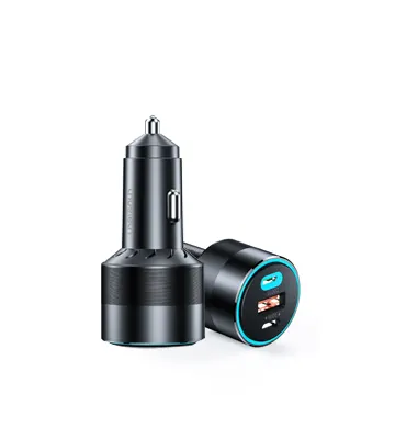 Cargador para auto con 2 puertos USB-C y 1 puerto USB-A de 130W - CHOETECH | TC0011