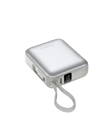 Power Bank Mini de 10000 mAh con 1 Puerto USB-C, (35W) Pantalla digital y cable integrado - CHOETECH | B832-SL