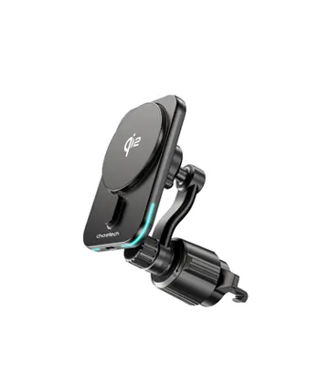 Cargador inalámbrico magnético con soporte para auto QI2 de 15W - CHOETECH | T231-F-XACBK