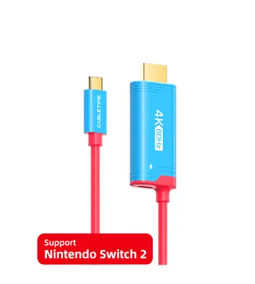 Cable USB-C macho a HDMI macho 4K 60Hz, PD 100W- 2M - CABLETIME | CC16L