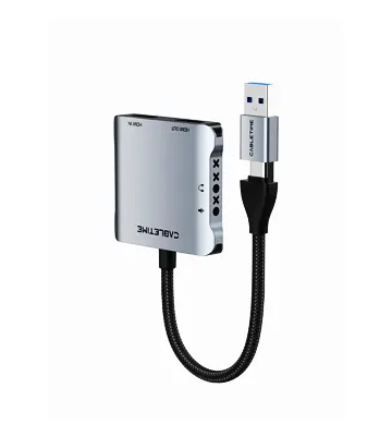 Capturador de video de HDMI 4K Dual hembra a USB-A/USB-C macho - CABLETIME | CB67G