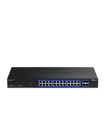 Switch Administrable TRENDnet de 24 puertos gigabit 2.5 y 4 puertos SFP+ 10G | TEG-3284WS
