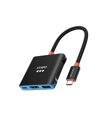 Adaptador de USB-C a HDMI 4K, USB-A 3.0, USB-C PD 100W (Nintendo Switch2/1) - CABLETIME | CBS1B