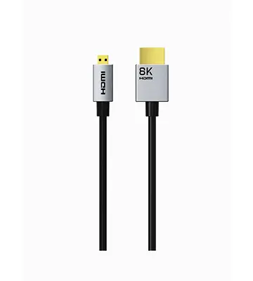 Cable Micro HDMI macho a HDMI macho BI-Direccional 8K 60Hz - 1.5M - CABLETIME | CH16J