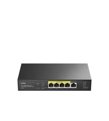 Router Gigabit VPN/Controlador AP CUDY con 4 puertos POE+ | C200P
