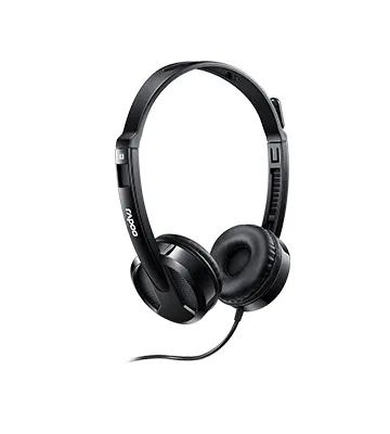Audifono USB con Micrófono de voz ajustable 360° (Negro) RAPOO | H120