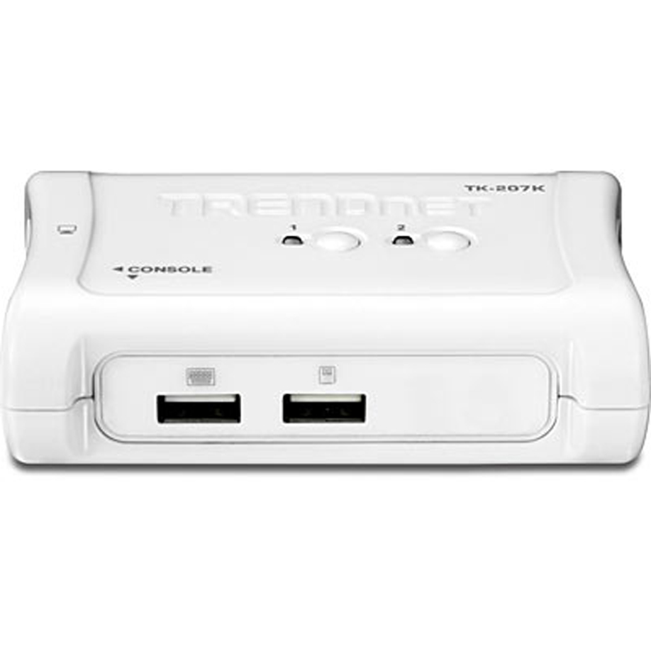 Switch KVM 2 Ptos USB-VGA(Con cables) TK-207K