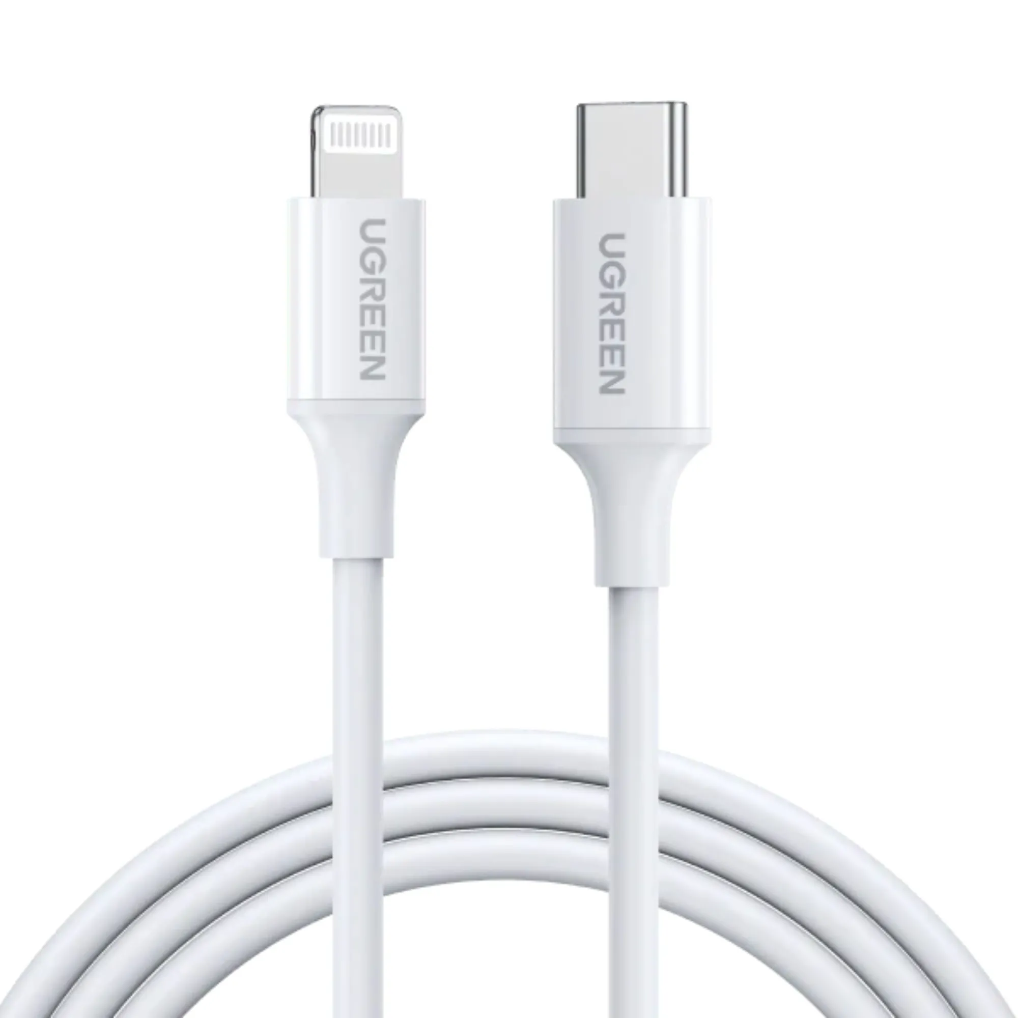 US171 - CABLE USB-C A LIGHTNING - PD - CARGA RÁPIDA - 3A MAX - BLANCO UGREEN - CO010104