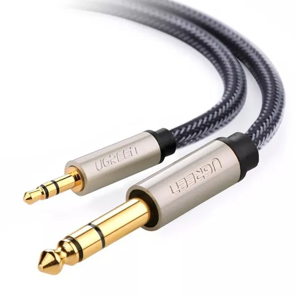 CABLE AUDIO STEREO TRS 3.5 MM - 6.35 MM - 2 MTS - GRIS - 10628 - AV127 UGREEN - CO010107