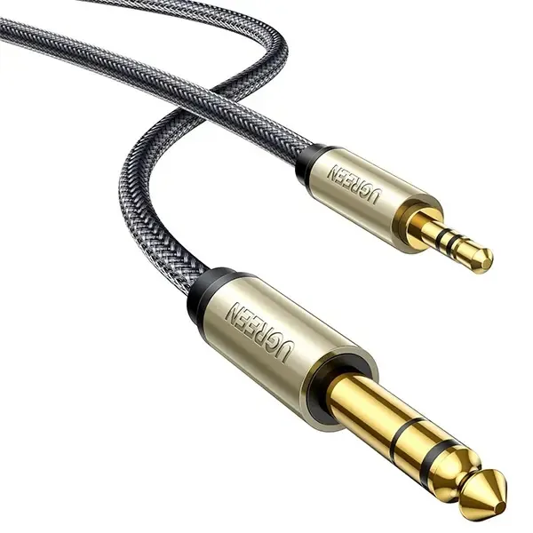 CABLE AUDIO STEREO TRS 3.5 MM A 6.35 MM - 5 MTS - GRIS - 10630-AV127 UGREEN - CO010108