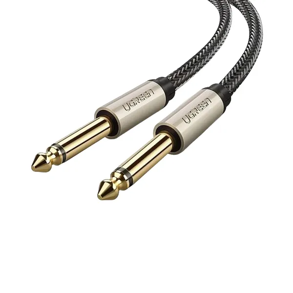 CABLE AUDIO MACHO A MACHO - 6.5 MM - GRIS - 3 MTS -10639 - AV128 UGREEN - CO010110