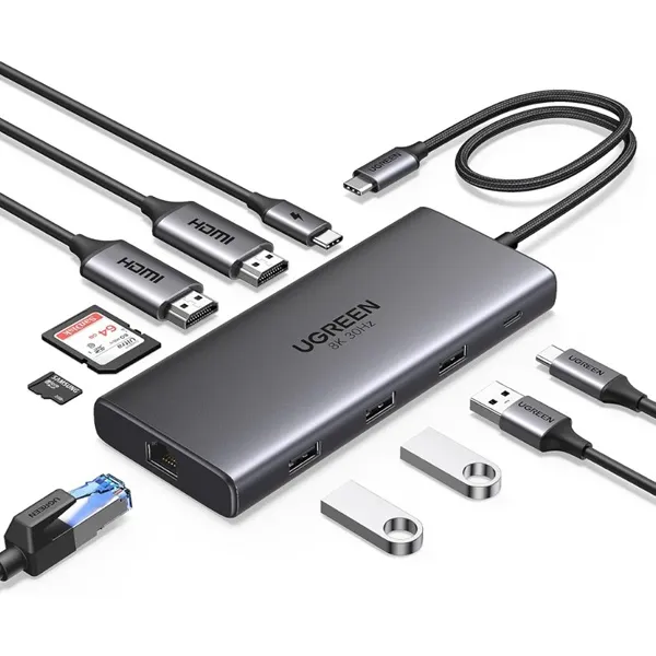 PROMO - CM693 - ADAPTADOR HUB 10 EN 1 UGREEN - CO010060