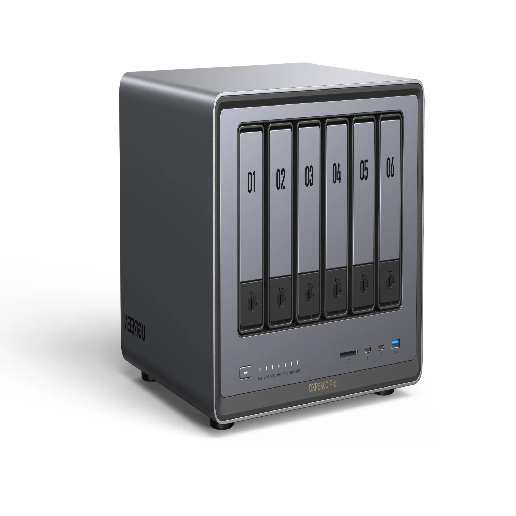 DXP6800 PRO - ALMACENAMIENTO NAS 6 BAHIAS - NO INCLUYE DISCO UGREEN - CO010117