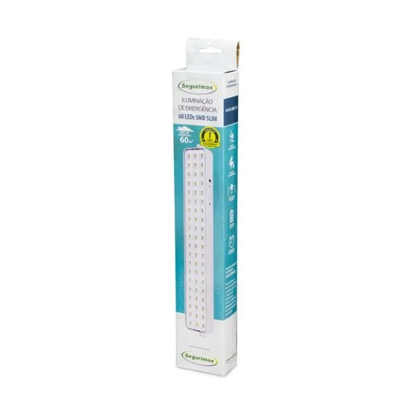 OUTLET - 25922 - LUZ DE EMERGENCIA 60 LEDS 200 LUMENS 4.2W SEGURIMAX - EI040004 - ILUMINACION