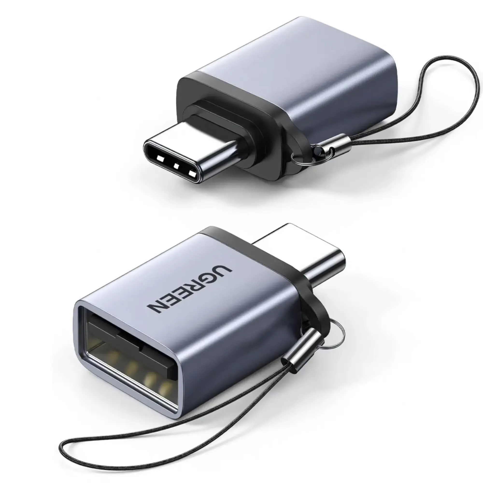 US270 - ADAPTADOR CON SUJETADOR TIPO C A USB 3.0 - GRIS UGREEN - CO010025