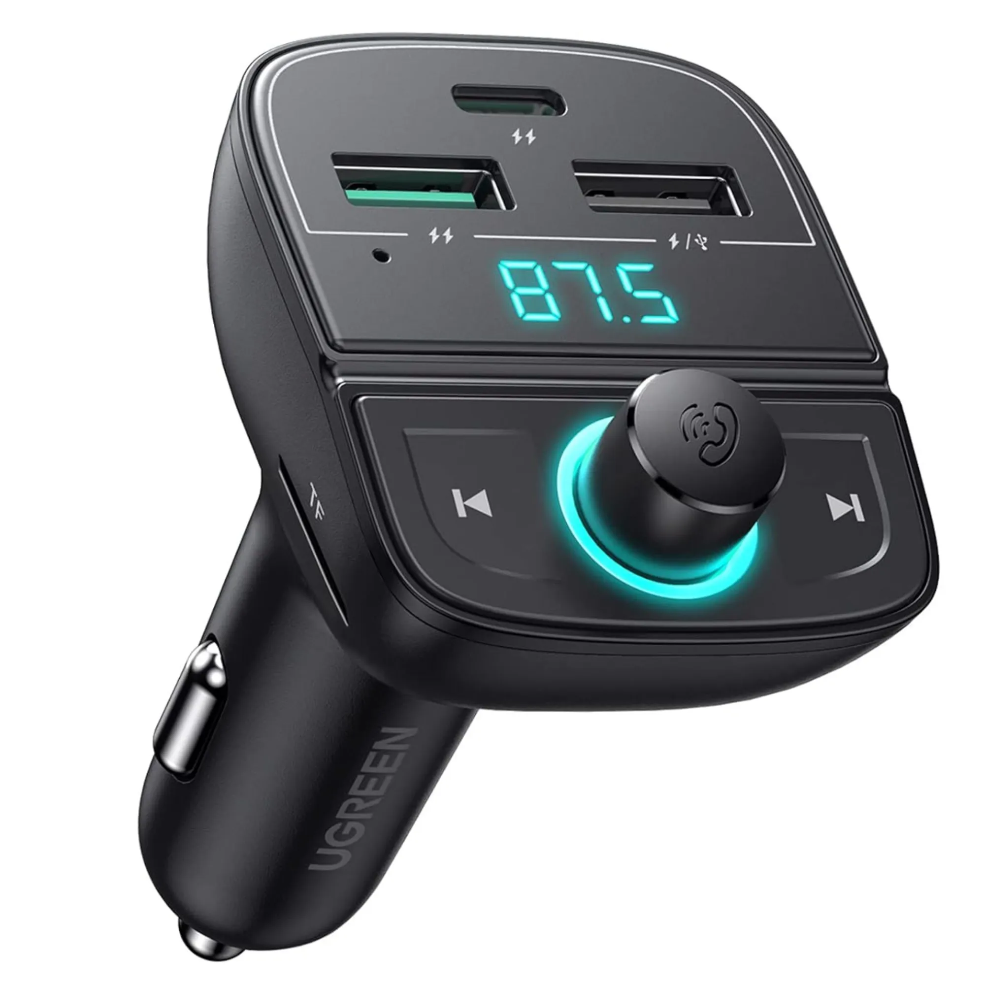 CD229 - TRANSMISOR FM - BLUETOOH - CARGADOR PARA CARRO UGREEN - CO010063