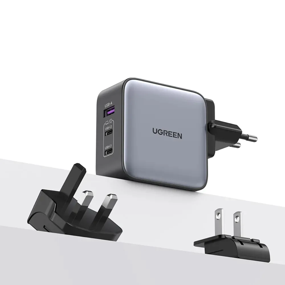 PROMO - CARGADOR 65W FAST CHARGER - GAN - 3 PUERTOS UGREEN - EI050014 - ENERGIA, ILUMINACION Y SONIDO