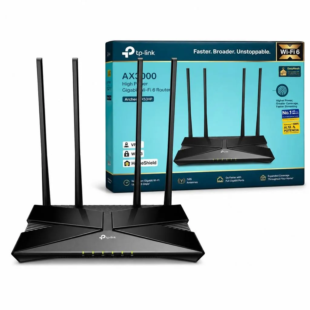 Archer AX53HP TP-LINK Router WiFi6 dual band AX3000 rompe muros - RE090253 - WIRELESS HOME & OFFICE