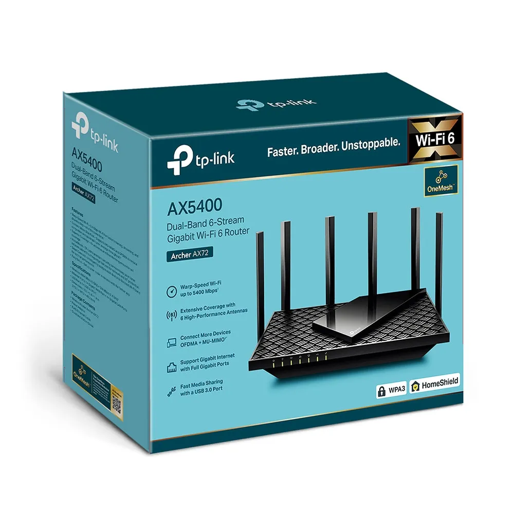 ARCHER AX72 TP-Link Router Wi-Fi 6 / AX5400 Dual Band - RE090113