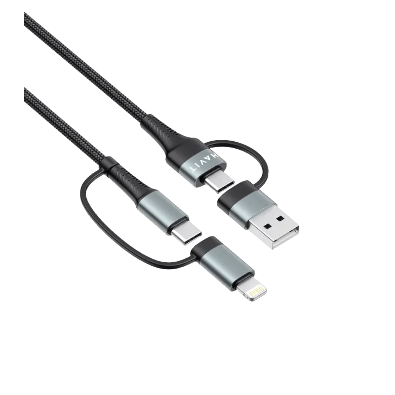 CABLE USB - 1 USB - 1 LIGHTNING - 1 TIPO C HAVIT - EI050003