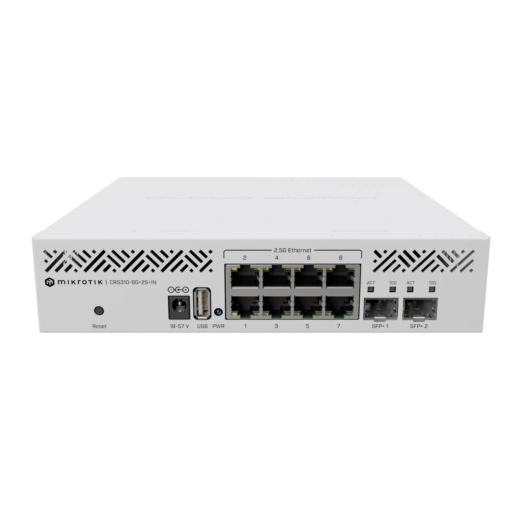 NAVIDAD - CRS310-8G+2S+IN - SWITCH ADMINISTRABLE CON 8 PUERTOS DE COBRE DE 2.5 GBPS MIKROTIK - RE070210