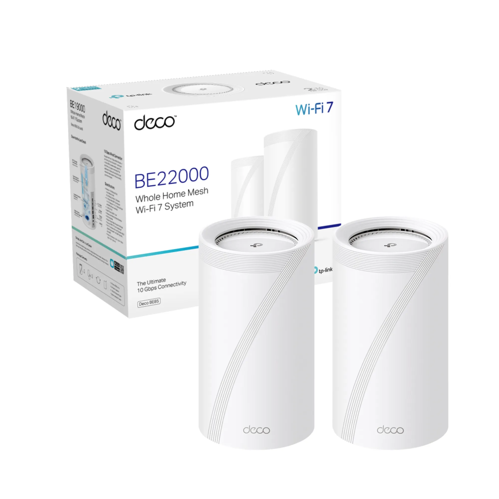 DECO BE85(2-PACK) TP-LINK Sistema Mesh WiFi7 tri band BE22000 - RE090205 - WIRELESS HOME & OFFICE
