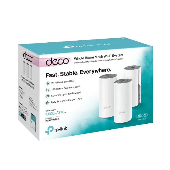 DECO E4(3-PACK) TP-Link Deco Wi-Fi 5 Mesh / AC1200 Dual Band - RE090111