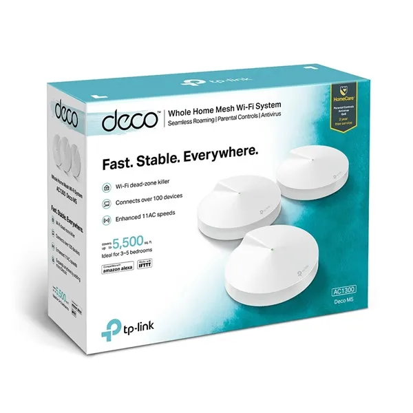 DECO M5(3-PACK) TP-Link Deco Wi-Fi 5 Mesh / AC1300 Dual Band - RE090056