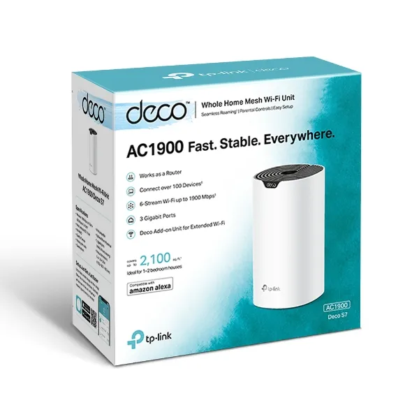 DECO S7(1-PACK) TP-Link Deco Wi-Fi 5 Mesh / AC1900 Dual Band - RE090105