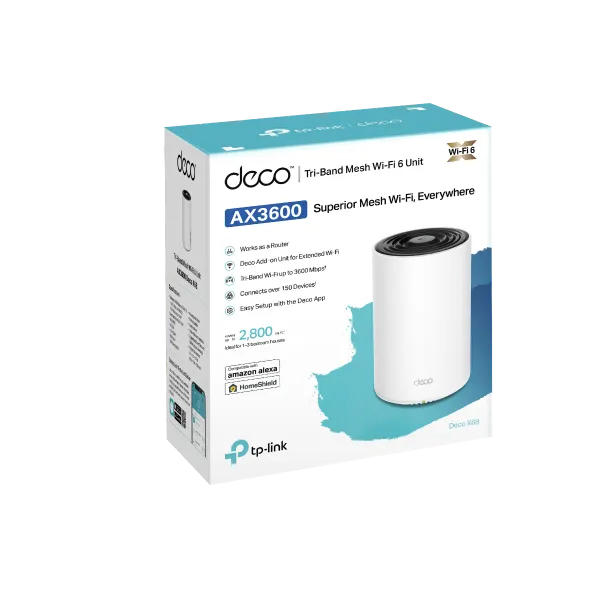 LIQUIDACION - Deco X68(1-PACK) TP-Link Deco Wi-Fi 6 Mesh / AX3600 Tri-Band - RE090092