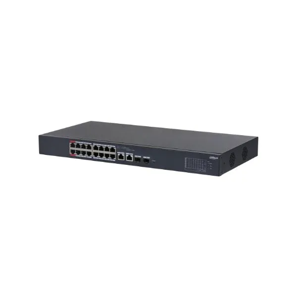 PROMO AGOSTO - SWITCH POE CLOUD (DOLYNK) L2 18P (16P POE 10/100) + 2P UPLINK COMBO (RJ45 GIG/SFP), 135W (P1-2 90W) DAHUA - RE070211 - SWITCHES