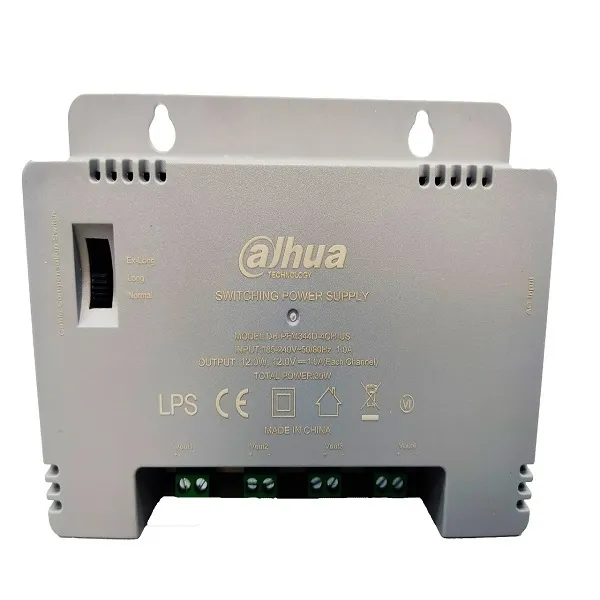 FUENTE DE ALIMENTACION MULTISALIDA 4 CANALES 12 VDC (12/13.5/15 VDC AJUSTABLE) 30 W PARA CCTV DAHUA - EI030052 - FUENTES DE PODER