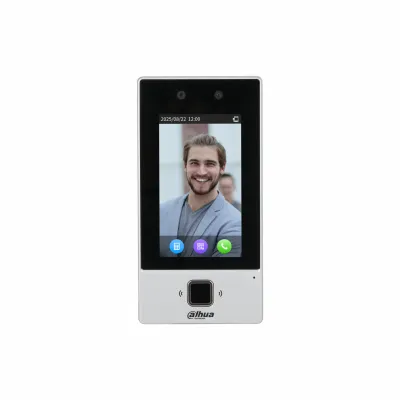 CONTROL DE ACCESO STANDALONE 1 PUERTA CON RECONOCIMIENTO FACIAL, HUELLA, TARJETA, CLAVE Y QR - PANTALLA TACTIL 4.3" - 6,000 ROSTROS - TCP/IP - USO INTERIOR DAHUA - CA060141 - CONTROLADORES DE ACCESO