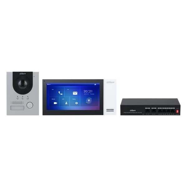 KIT VIDEOPORTERO IP 2MP + MONITOR 7" TÁCTIL (POE, IP65/IK07, WDR 120DB) DAHUA - CA120053 - VIDEO PORTEROS