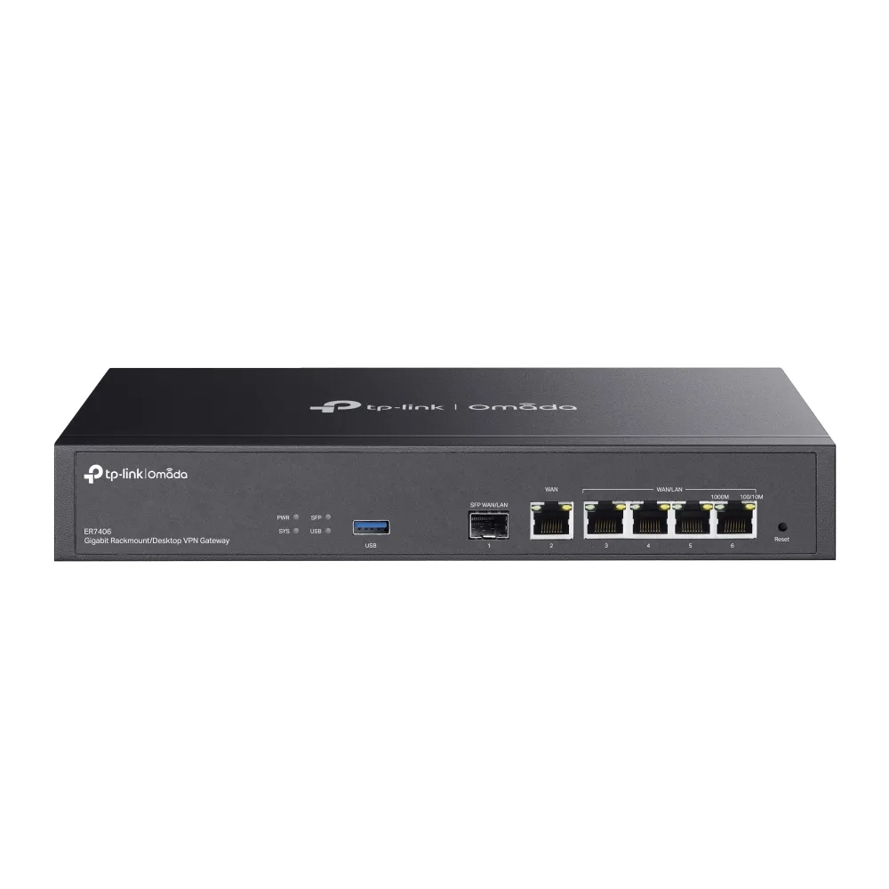 ER7406 Omada Router VPN Gigabit, SFP + 5×RJ45 WAN/LAN - RE060078 - ROUTERS