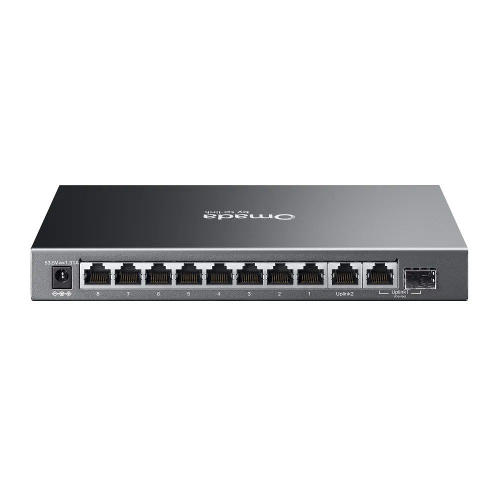ES210GP Omada Switch Easy Managed 10 puertos Gigabit, 8×PoE+ + 1×RJ45 + 1×Combo RJ45/SFP - RE070384 - SWITCHES