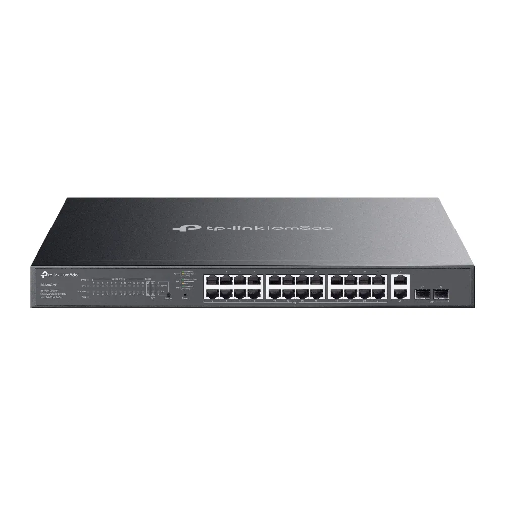 ES228GMP Switch administrable Omada L2+, 24 Gb PoE+ (384W), 2 Gb, 2 SFP 1G - RE070355 - SWITCHES
