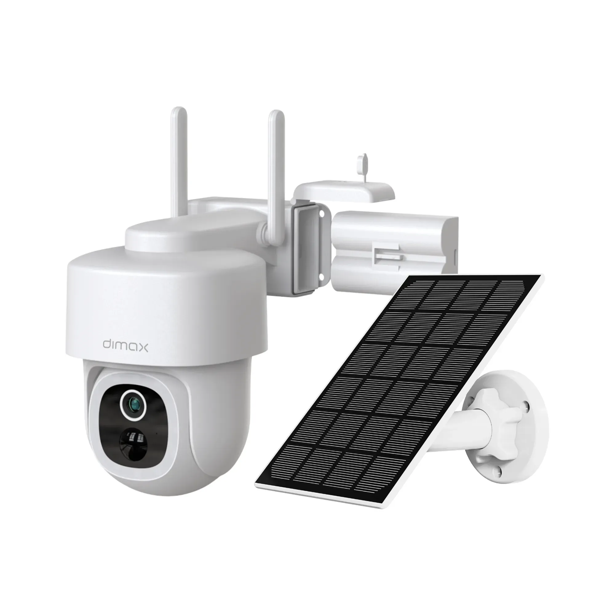 CAMARA EXTERIOR + PANEL SOLAR - 4MP - 4MM - WIFI 2.4 GHZ DIMAX - CC040598 - CAMARAS IP & NVR