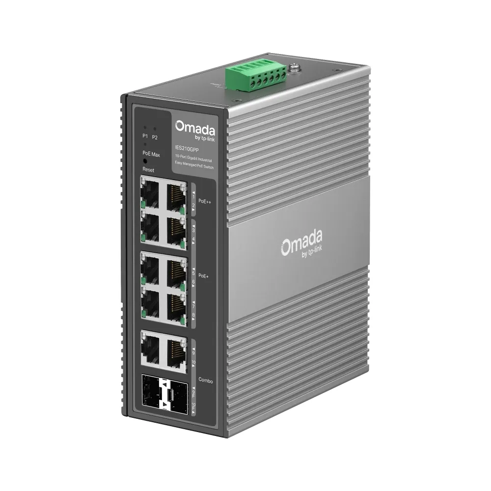 IES210GPP Switch industrial Omada L2+, 10 Gb (2 PoE++ 60W, 6 PoE+ 30W, 2 combo SFP) - RE070356 - SWITCHES