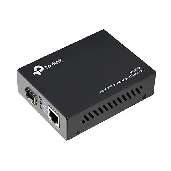 MEDIA CONVERTER TP-LINK MC220L V4.2 GIGABIT SFP, SE EXTIENDE LA DISTANCIA HASTA 10 KM CON FIBRA MONOMODO P/N: MC220L