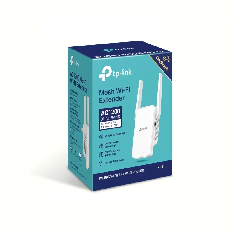 RE315 Extensor TP-LINK WiFi 5 AC1200 dual band (5GHz/2.4GHz) - RE090121 - WIRELESS HOME & OFFICE