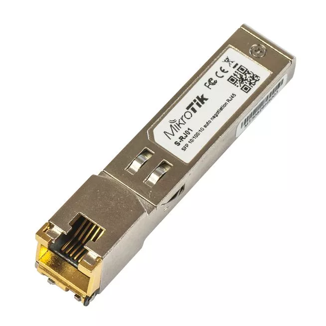 MÓDULO DE COBRE RJ45 SFP 10/100 / 1000M MIKROTIK - RE010058 - ACCESORIOS REDES